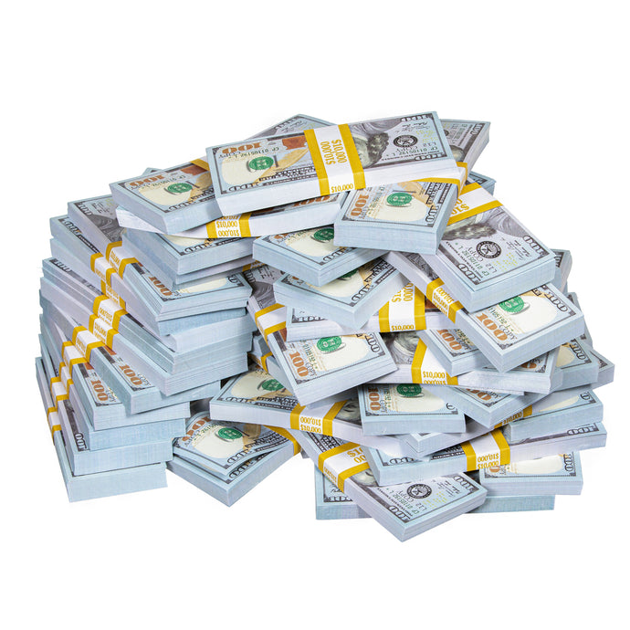 LIMITED PREMIUM $1,000,000 Double Sided Blue Strip USD 100s Prop Money