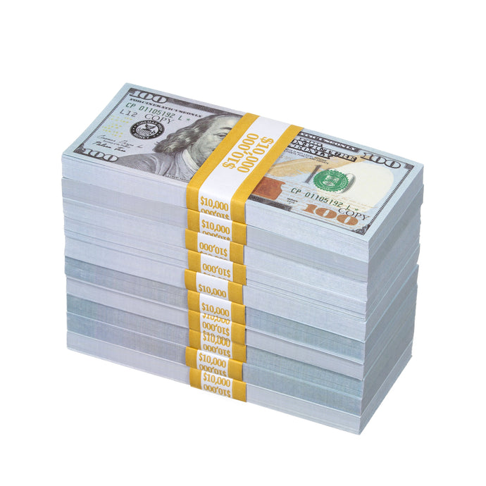 LIMITED PREMIUM $100,000 Double Sided Blue Strip USD 100s Prop Money
